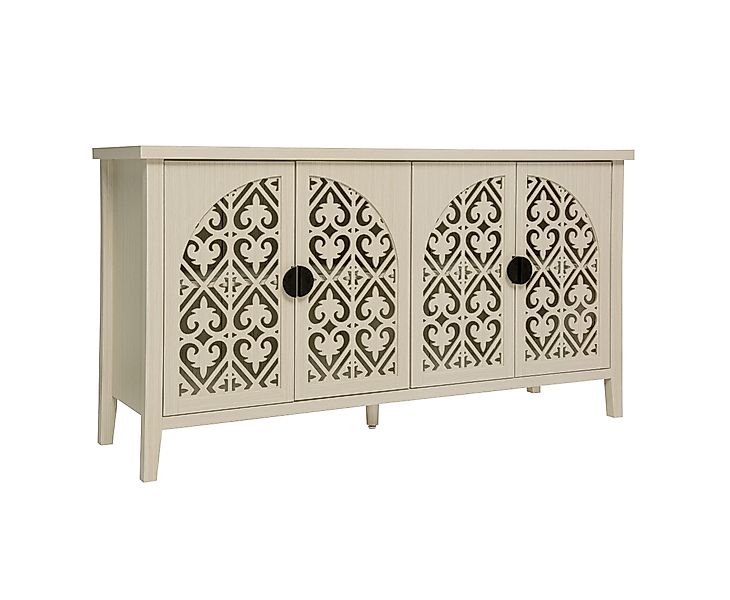 MilestoneHOMELIFE Sideboard Natürliches Holzfarbener vier Türen günstig online kaufen
