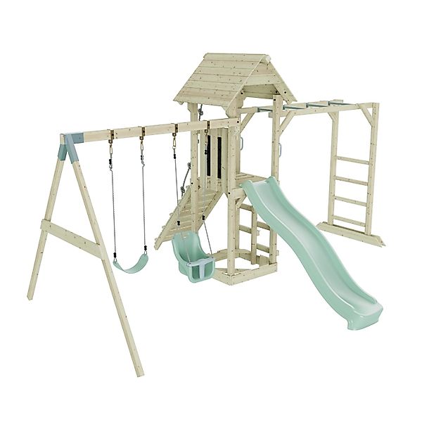 OutdoorToys Spielturm Örebro mit Babyschaukel Mintgrün günstig online kaufen