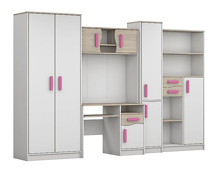 Deine Möbel 24 Jugendzimmer-Set MIKI Jugend-Schrankwand Jugendzimmer Jugend günstig online kaufen