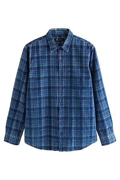 Next Langarmhemd Langärmeliges Cordhemd mit Karomuster (1-tlg) günstig online kaufen