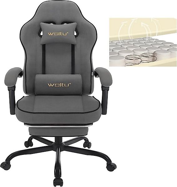 Woltu Gaming-Stuhl (1 St), mit Kopfkissen Lendenkissen Fußstütze ergonomisc günstig online kaufen