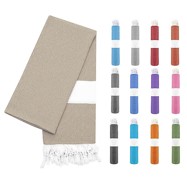 Turquoise Home Strandtuch Ecoluxe Hamamtuch 100x200cm günstig online kaufen