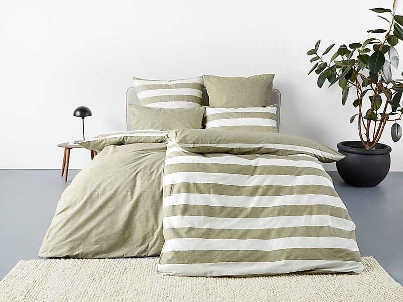 OTTO home Wendebettwäsche Big Stripe, Renforcé (Bio-Baumwolle), 2 teilig, 1 günstig online kaufen