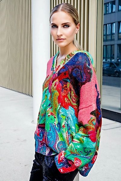Boscana Strickpullover Pullover aus Kaschmir und Wolle Rosé günstig online kaufen
