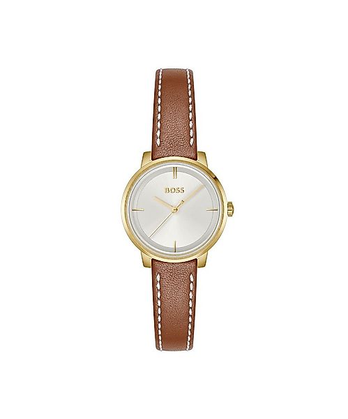 BOSS Quarzuhr LUCIA 1502817, Armbanduhr, Damenuhr, Lederarmband, analog, Gl günstig online kaufen