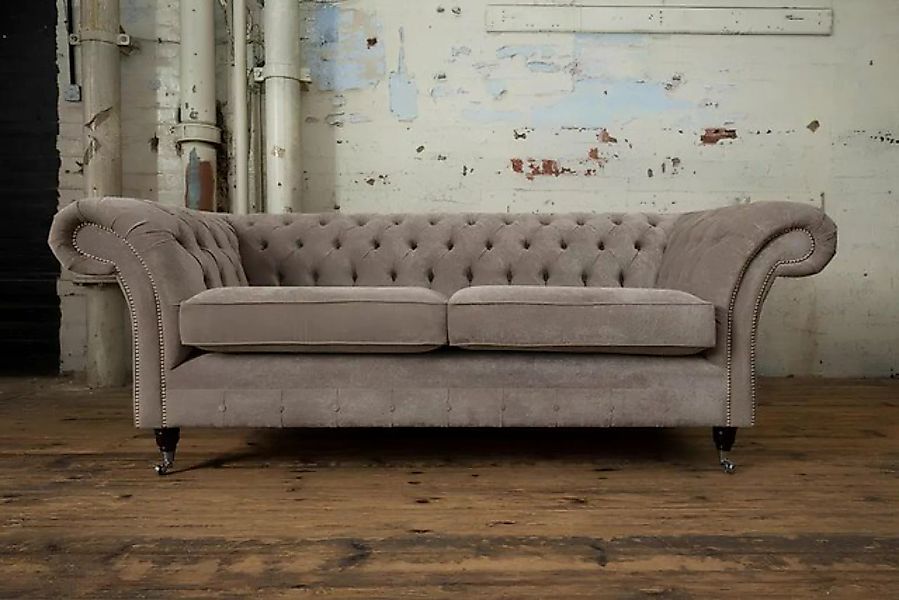 Xlmoebel Sofa Hochwertiges Textil-Sofa Chesterfield Couch in Luxusausführun günstig online kaufen