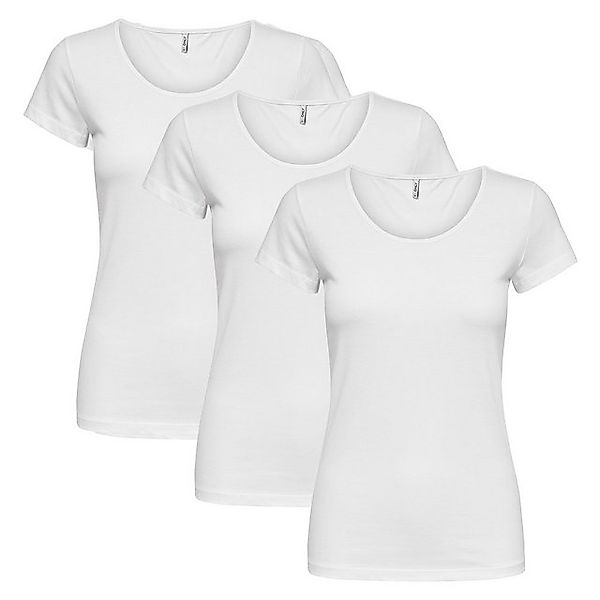 ONLY Longsleeve ONLY 3er Pack Damen T-Shirt kurzarm günstig online kaufen