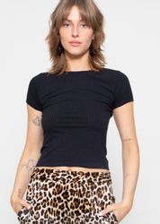 SASSYCLASSY Kurzarmshirt Geripptes T-Shirt Damen mit günstig online kaufen