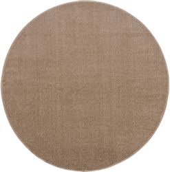 Sanat Teppich "Uni" rund 13 mm Höhe robuster Kurzflorteppich, große Farbaus günstig online kaufen