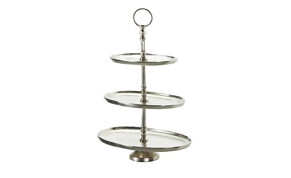 HOME STORY Etagere   ¦ silber ¦ Aluminium ¦ Maße (cm): B: 36 H: 50 T: 22.0 günstig online kaufen