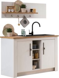 KOCHSTATION Pantryküche "KS-Westminster" Breite 130 cm, ohne E-Geräte günstig online kaufen
