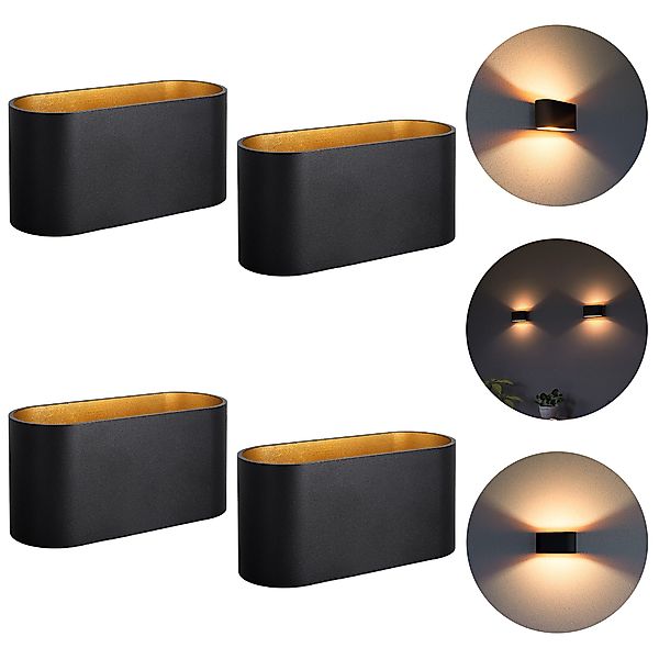SSC-LUXon LED Wandleuchte Wandleuchte JOBERO schwarz günstig online kaufen