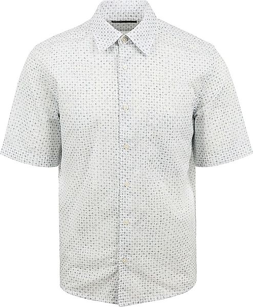 Marc O'Polo Hemd Short Sleeves Druck Weiß - Größe L günstig online kaufen