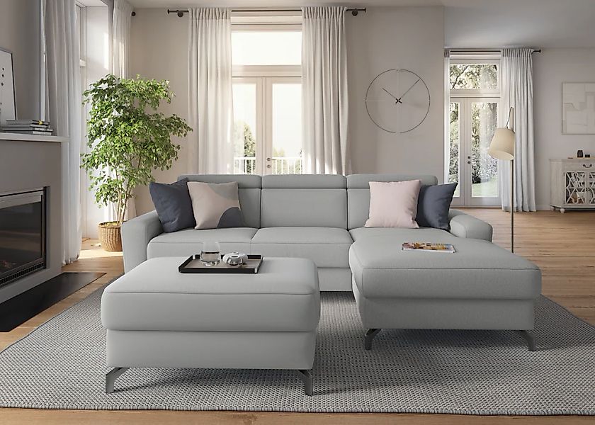 sit&more Ecksofa "Scarlett L-Form", inklusive Kopfteilverstellung, wahlweis günstig online kaufen