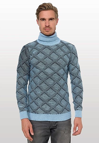 Rusty Neal Rollkragenpullover, mit stylischem Karo-Muster günstig online kaufen