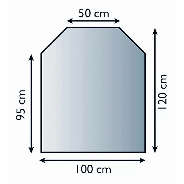 Lienbacher Funkenschutzplatte Glasbodenplatte 6-Eck 8mm Stärke günstig online kaufen