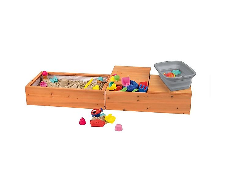 Playtive Sandkasten Balkonsandkasten mit Wasserbecken aus Holz B 150 x H 20 günstig online kaufen