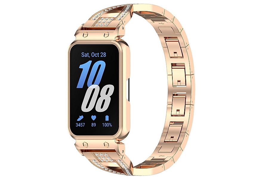 Wigento Smartwatch-Armband Für Samsung Galaxy Fit 3 Edelstahl Diamant Desig günstig online kaufen