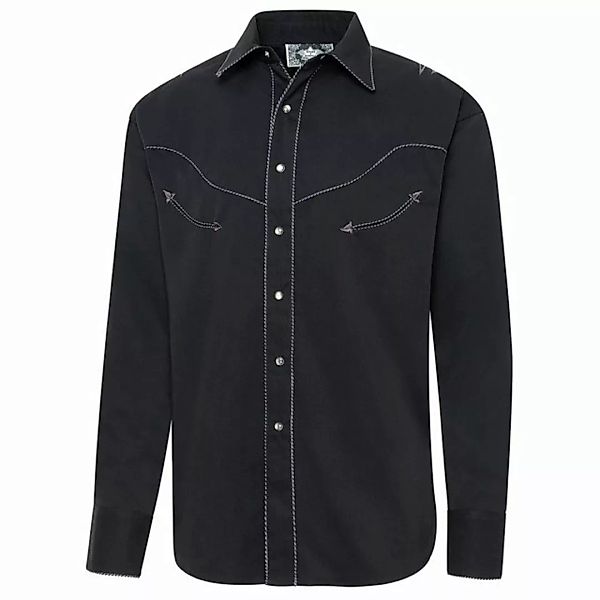 Stars & Stripes Langarmhemd Westernhemd Black Eagle mit Adlerbestickung am günstig online kaufen