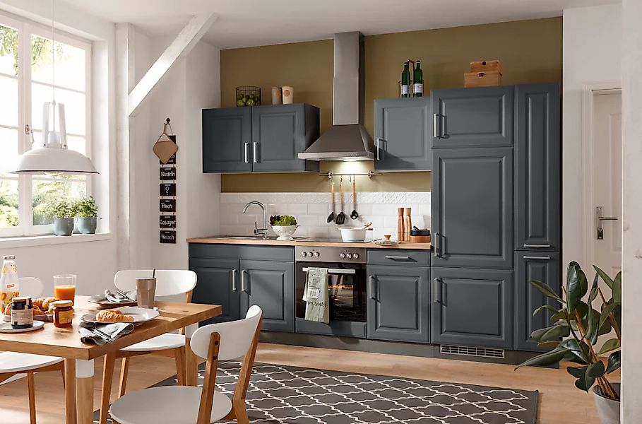 KOCHSTATION "KS-Stockholm" Breite 300 cm, mit hochwertigen MDF Fronten im L günstig online kaufen