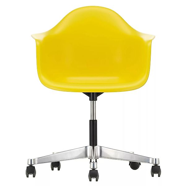 Vitra - Eames Plastic Armchair PACC Bürostuhl - sunlight/Polypropylen/Stern günstig online kaufen