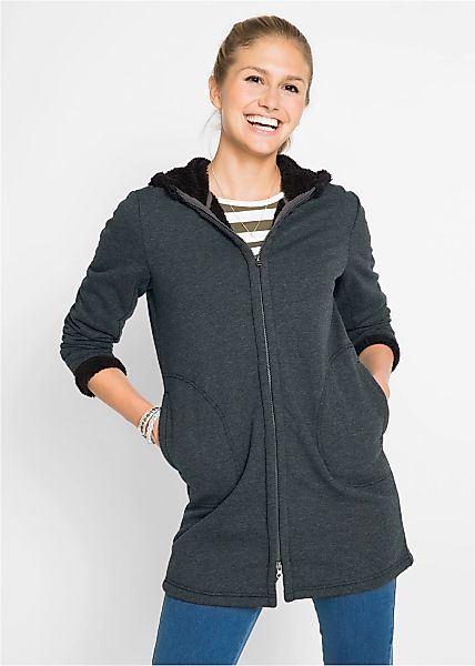 bonprix Kapuzensweatjacke "Kapuzen-Sweatjacke mit Teddyfell", Kapuzen-Sweat günstig online kaufen
