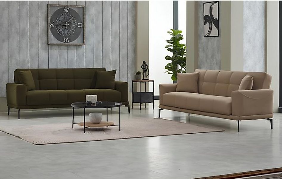 JVmoebel Sofa Komplette Stoff Dreisitzer Couch Polstersofa Sofa 2tlg Mehrfa günstig online kaufen