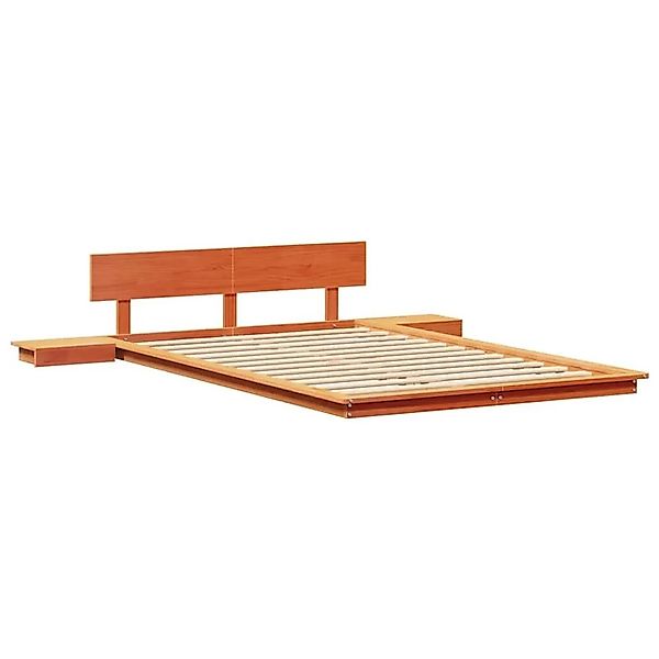vidaXL Bettgestell Braun 135 x 190 cm Holz 872409 günstig online kaufen