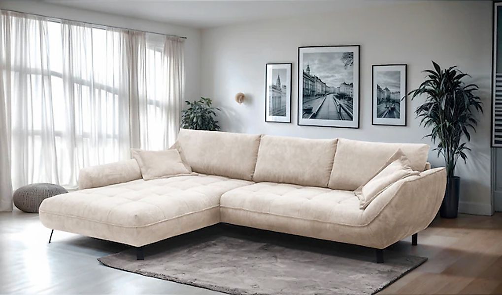 exxpo - sofa fashion Ecksofa »Biarritz modern und elegantes Mega Sofa mit t günstig online kaufen