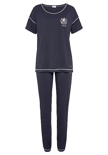 LASCANA Pyjama (2 tlg) mit kontrastfarbenen günstig online kaufen