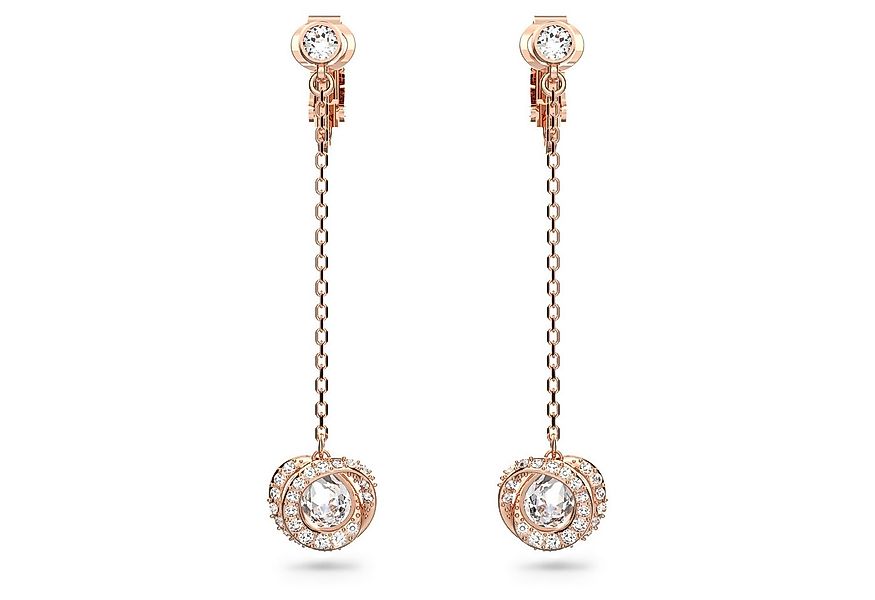 Swarovski Ohrstecker-Set Generation Ohrclips Lang, Weiß, Roségold-Legierung günstig online kaufen