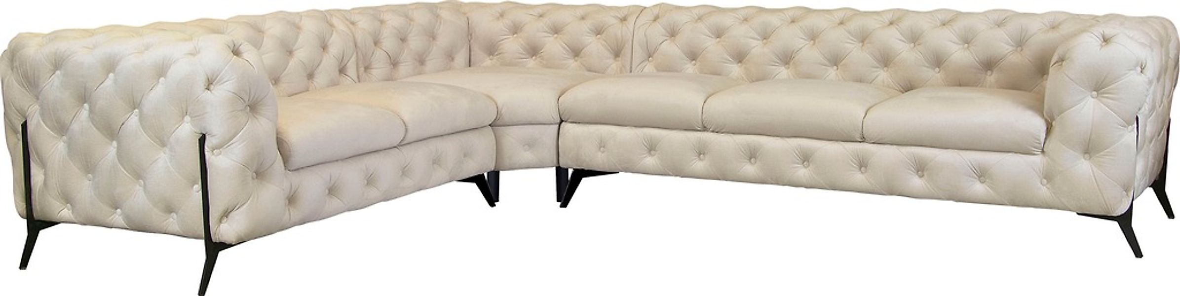 Leonique Chesterfield-Sofa "Amaury L-Form", großes Ecksofa, Chesterfield-Op günstig online kaufen
