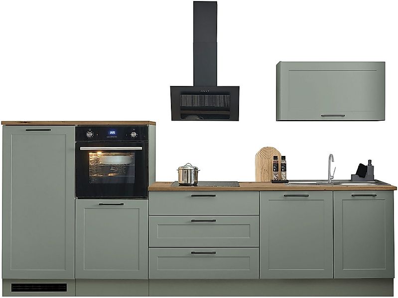 BASIC by Balculina Küchenzeile Marsi, Breite 320 cm, höhenverstellbare Füße günstig online kaufen