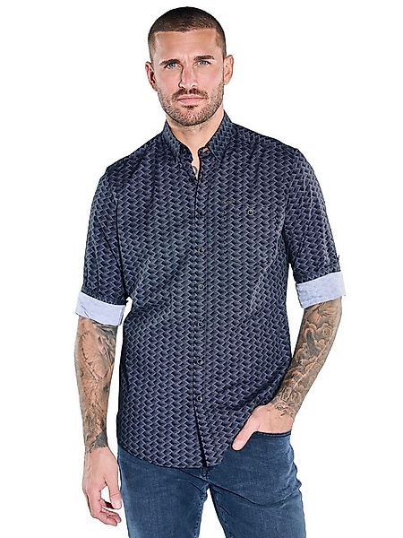 emilio adani Langarmhemd Herren Hemd langarm, Saphirblau günstig online kaufen