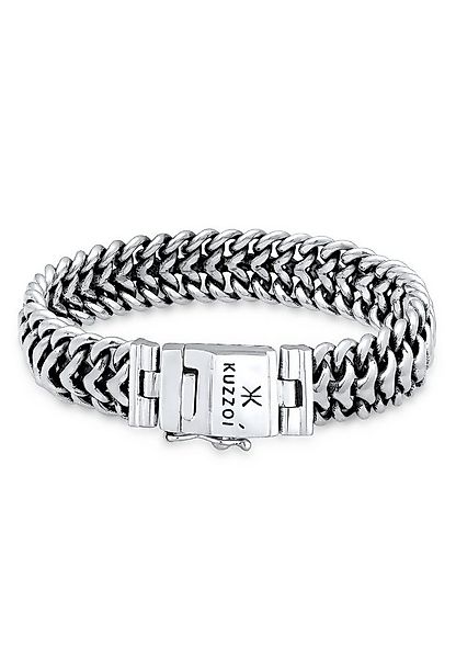 Kuzzoi Armband Herren Panzerarmband Gliederkette 925er Silber günstig online kaufen