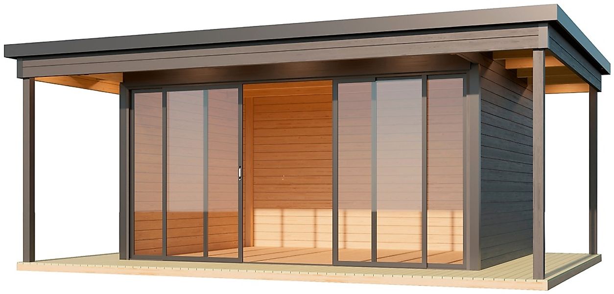 LASITA MAJA Gartenhaus "DOMEO 4 LOGGIA CARBONGRAU/ANTHRAZIT - NEU", (Set), günstig online kaufen