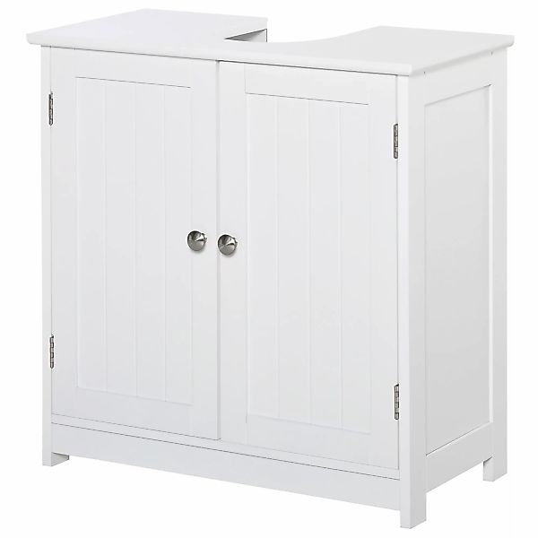 kleankin Badezimmerschrank unter Waschbecken - Unterschrank - Schrank 2 Tür günstig online kaufen