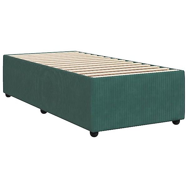 vidaXL Bett Bettgestell ohne Matratze Dunkelgrün 80x200 cm Samt günstig online kaufen