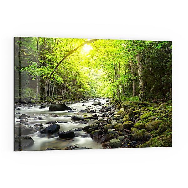 DEQORI Küchenrückwand 'Steiniges Flussbett', Glas Spritzschutz günstig online kaufen