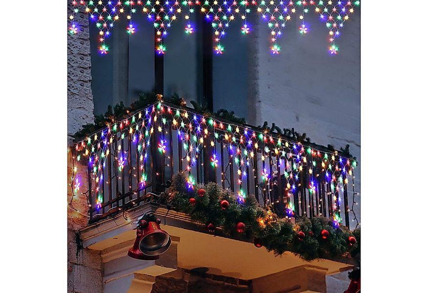 Rosnek LED-Lichtervorhang LED Lichterkette Sterne Weihnachten,LED Lichtervo günstig online kaufen