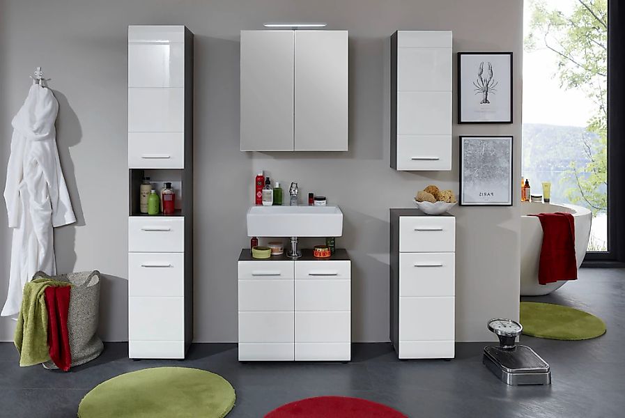 INOSIGN Badmöbel-Set "Sovana", (Set, 5 St.), Badezimmermöbel mit Hochglanzf günstig online kaufen