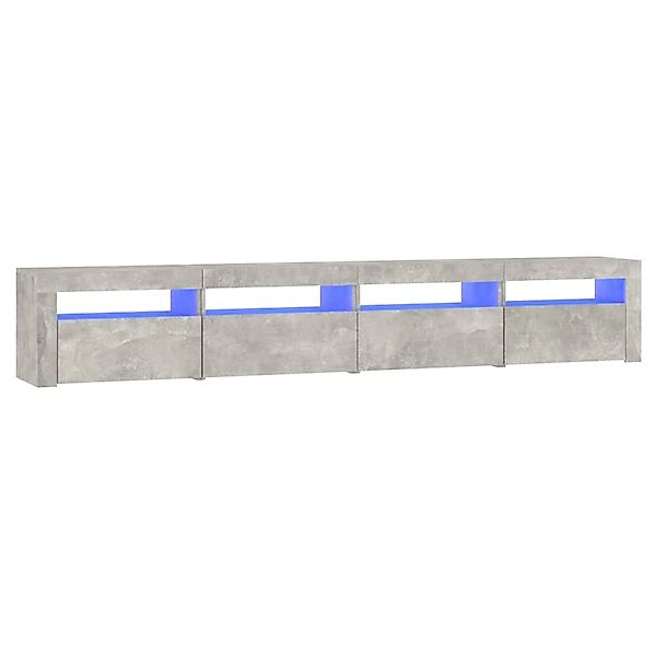 VidaXL TV-Schrank mit LED-Leuchten Betongrau 240x35x40 cm 4 günstig online kaufen