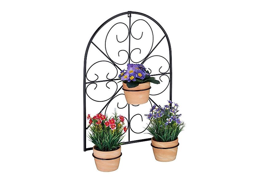 relaxdays Blumenkastenhalter Blumentopfhalter in Schwarz günstig online kaufen