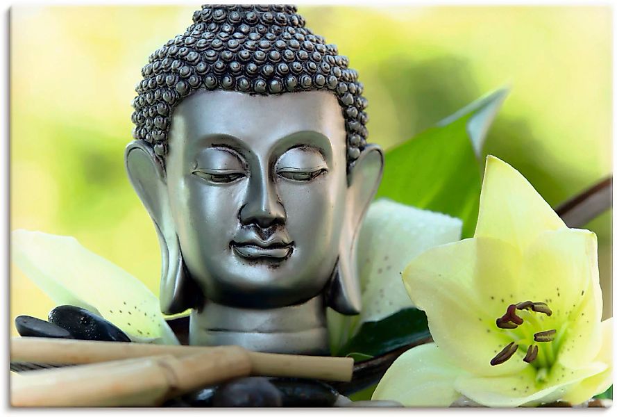 Artland Wandbild »Entspannung und Ruhe mit Buddha«, Buddhismus, (1 St.) günstig online kaufen