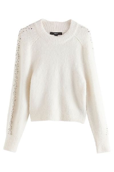 Next Strickpullover Polopullover mit Wollanteil und Juwelenverzierung (1-tl günstig online kaufen
