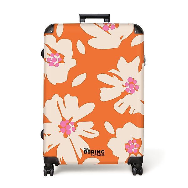 NoBoringSuitcases.com© Hartschalen-Trolley Orange mit beigen und günstig online kaufen