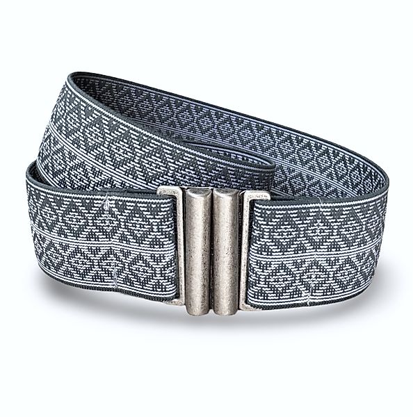 Hartmann-Knöpfe Stretchgürtel blau/grau oder grün/grau Tracht günstig online kaufen