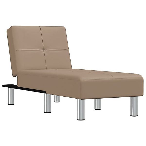 vidaXL Chaiselongue Chaiselongue Capuccino-Braun Kunstleder, 1 Teile günstig online kaufen