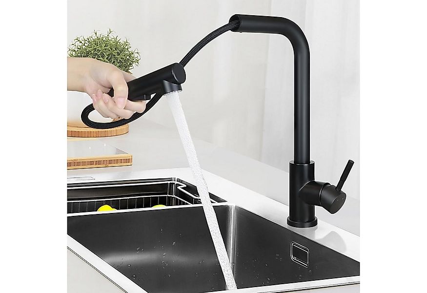 ZMH Küchenarmatur Ausziehbar mit Brause Mischbatterie mit 2 Strahlarten Kit günstig online kaufen