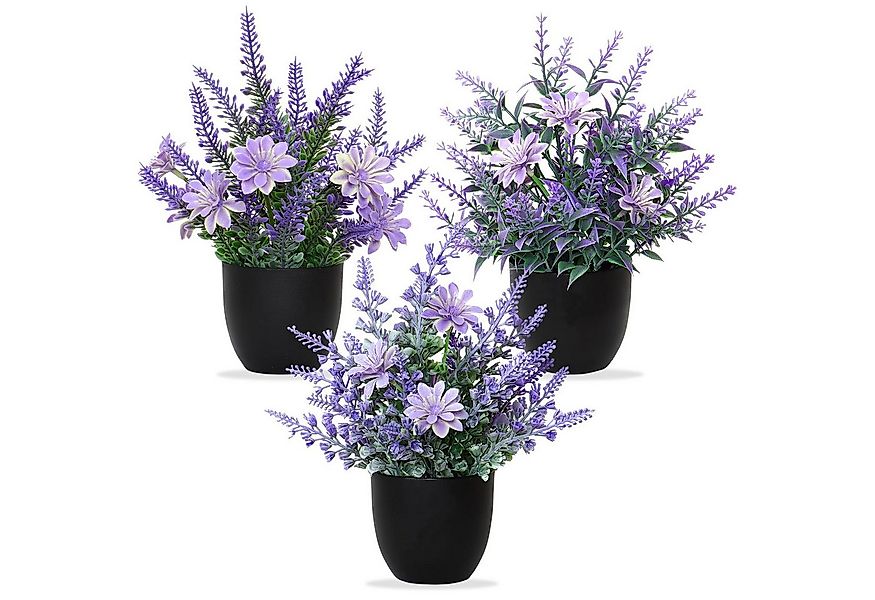 Kunstpflanze 3 Stück Künstliche Pflanzen mit Topf für Deko Wohnzimmer, Coon günstig online kaufen